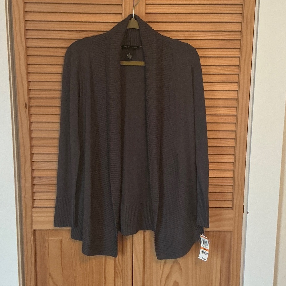 INC International Concepts Charcoal Cardigan